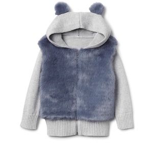 Baby Gap | Cozy faux fur zip hoodie